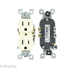 Lot of 10 Leviton NEMA 5-15R 15AMP 125V Almond Duplex Outlet
