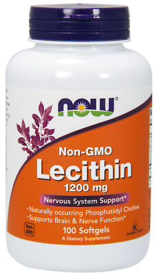 NOW Supplements- Lecithin 1200 mg with naturally occurring Phosphatidyl Choline-