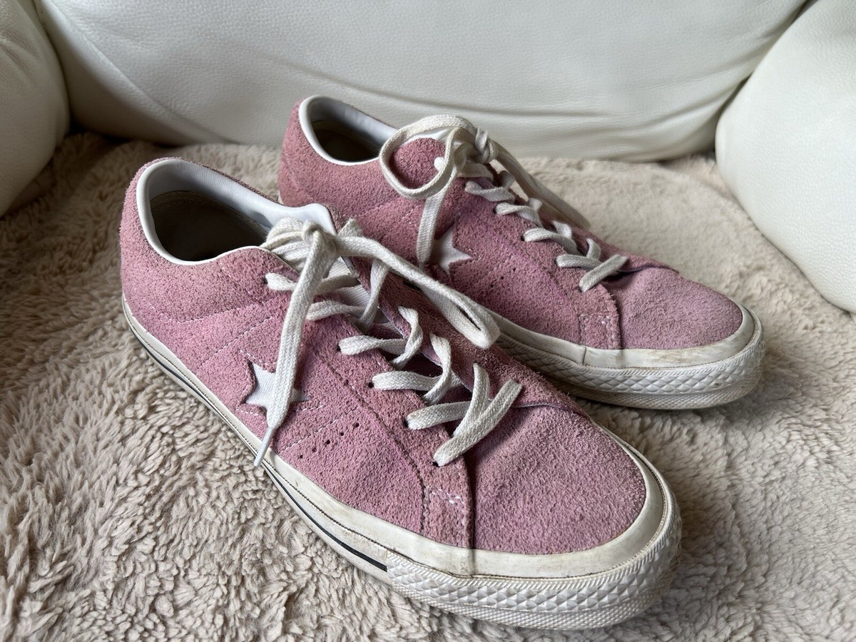Pink Converse Low Top Suede Pink Suede One Star Converse