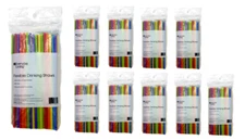 EVERYDAY LIVING Flexible Plastic Drinking Straws (1000 ct, Assorted) Bendable