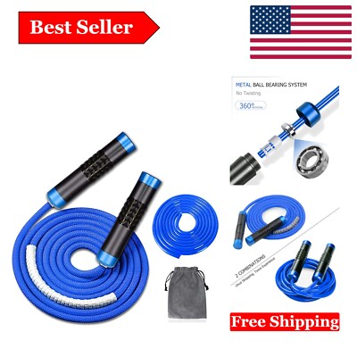 Speed Jump Rope 1LB - Tangle-Free with Silicone Handles for Maximum Grip