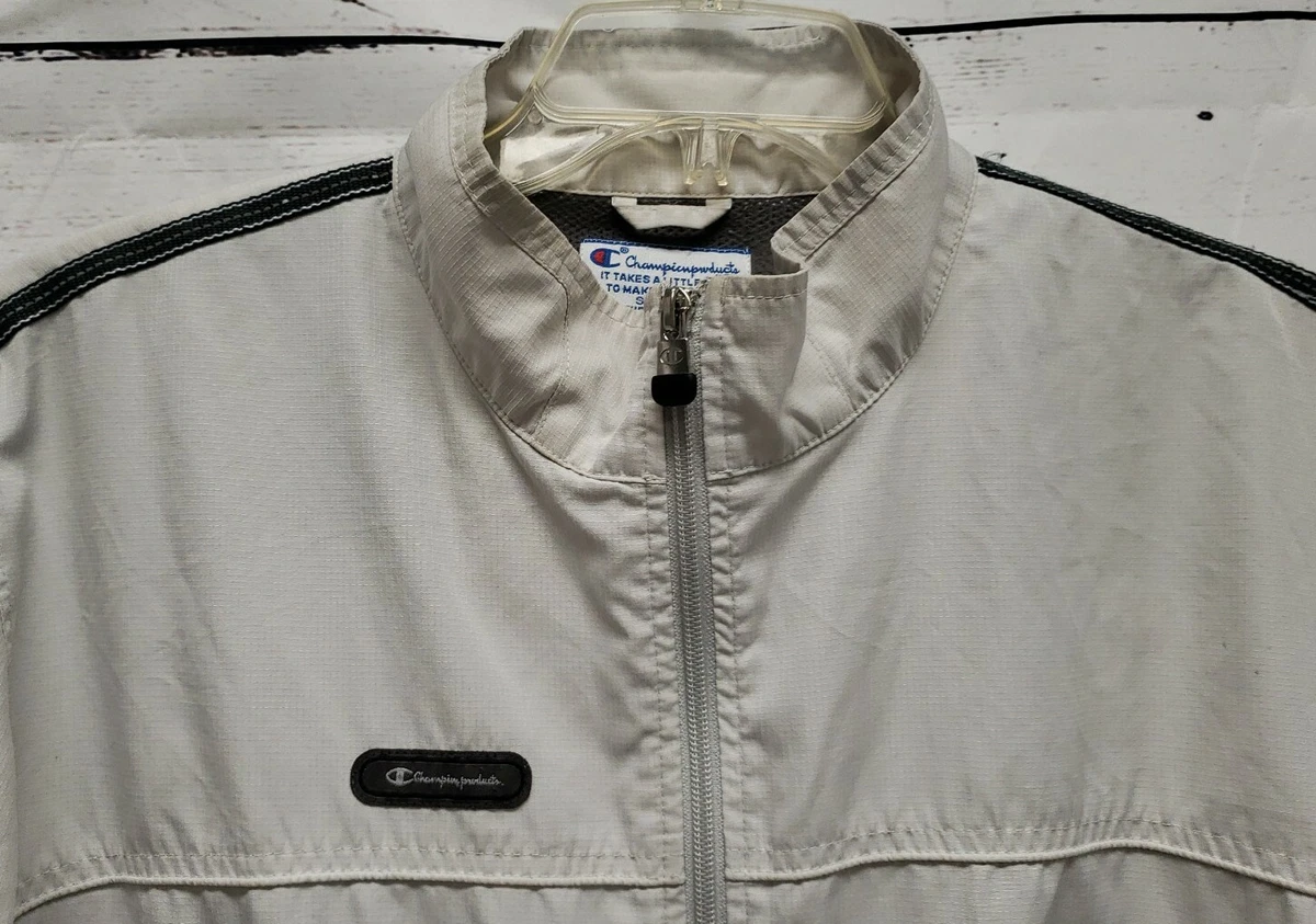 Vintage 80's 90's Champion Products Jaspo Windbreaker Jacket Sz L Beige Zip up