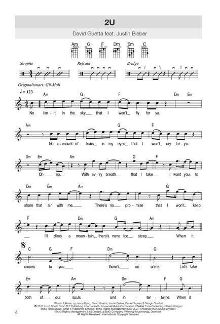 Thumbnail - Hitbook - 100 Chart Hits Für Ukulele. Bd.2 9783865439949