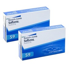 Soflens 59 Bausch&Lomb Kontaktlinsen 2x6 Stück - plus und minus Werte + Behälter