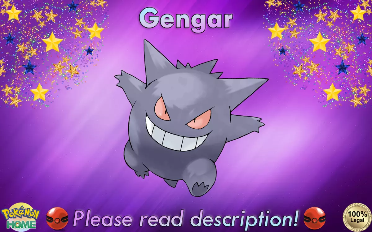 Shiny Gengar EVENT 6IV Pokémon X/Y OR/AS S/M Us/um Sw/sh 