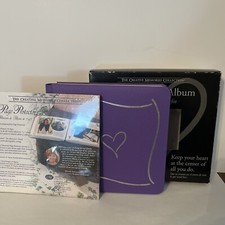 NIB Purple Creative Memories Album 7x7 Triumph  Protector Sheets Silver Heart
