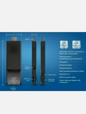Intel compute stick M3 4gb Ram 64 Ssd Windows 10 - Imagen 1 de 4