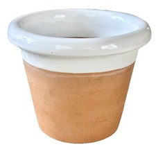 Italian Terracotta Rolled Rim Garden Planter Pot — listing 4