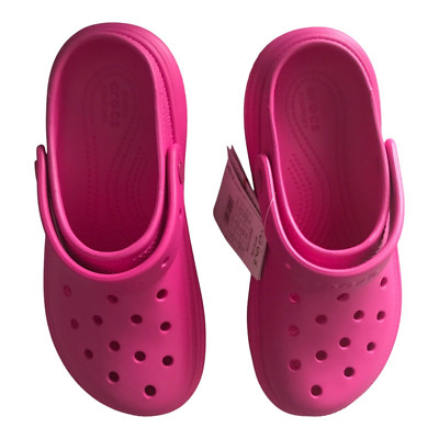 NWT Crocs Stomp Clogs Pink Women Size 8 Men Size 6