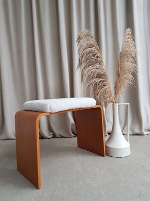 Vtg Mid Century Bentwood Footstool Stool Retro Danish Scandi  Modernist R409