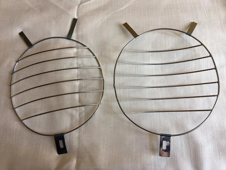 Par de parrillas de faros VW BUG T1 T2 2 piezas de protección de piedra de roca Bus Beetle 1967 Foto 4 de 4