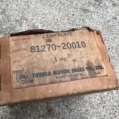 TOYOTA 81270-20010 License Plate Lamp Genuine Parts NOS JAPAN | eBay