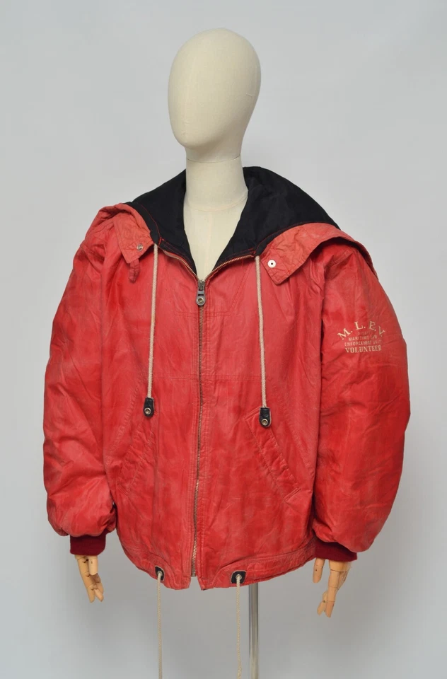 DIESEL Vintage VERY RARE Men's Red Vest Survival Full Zip Hooded Jacket Size L - Image 2 of 4