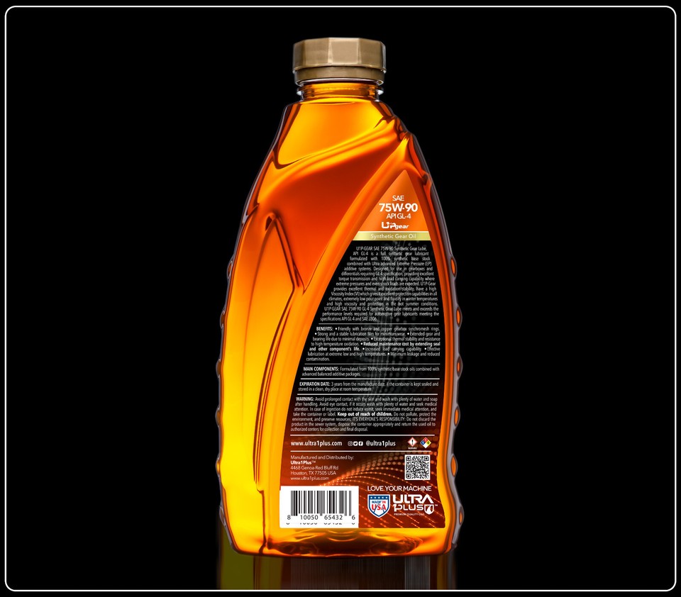 75W-90 Synthetic Gear Oil Ultra1Plus SAE &ndash; API GL-4, 5 Gallon Pail, Made In USA 75W - 140 Oil Viscosity Vehicle Gear And Differential Oil