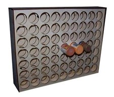 Wood Paint Bottle Rack Organizer for 2oz Craft Paints Wall Mountable - 63 Bottle
