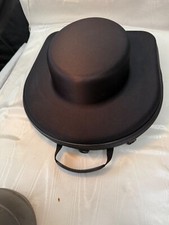 Large Hat Box Travel Fedora Case Panama Hat Carrier Panama Hats Black w/Strap