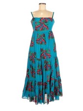 NWT J.Crew Tiered Maxi in Ultramarine Red Lobster Print Cotton Sun Dress 8
