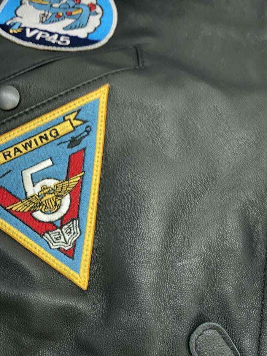 AVIREX SHEEP STAND L-2 NAS MIAMI Leather Jacket L Black 783 AVIREX SHEEP STAND L-2 NAS MIAMI Leather Jacket L Black 783
