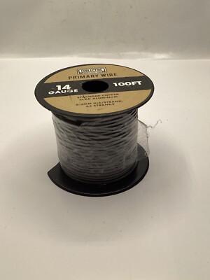 Cable Electric 14 Gauge Primary Wire Stranded Stranded Copper 100FT