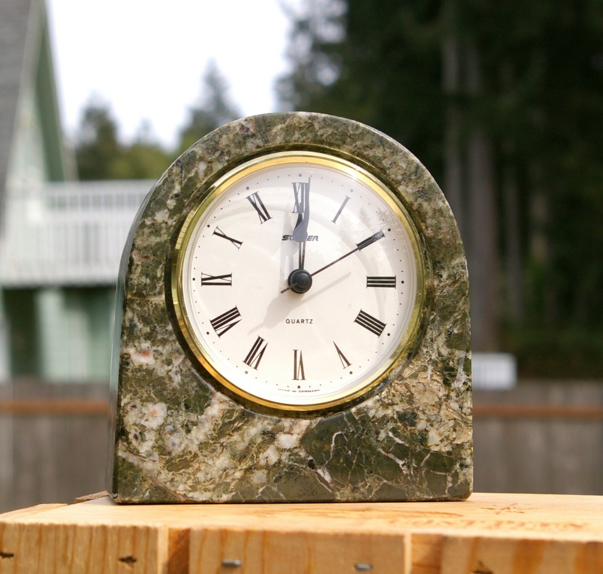 美品）2012AW STONE  “OLD EFFECT” JKT Marble Case Clock Quartz Staiger Made in Germany & Pakistan 4 3/8