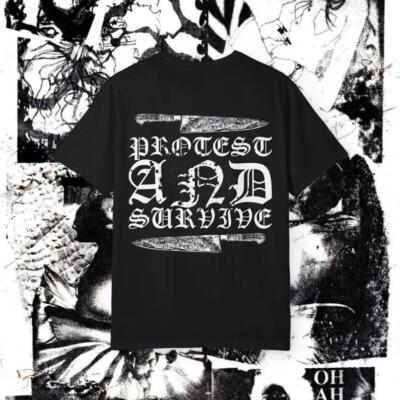2-Sided Discharge T Shirt Hardcore Crust Punk Vintage Skitsystem