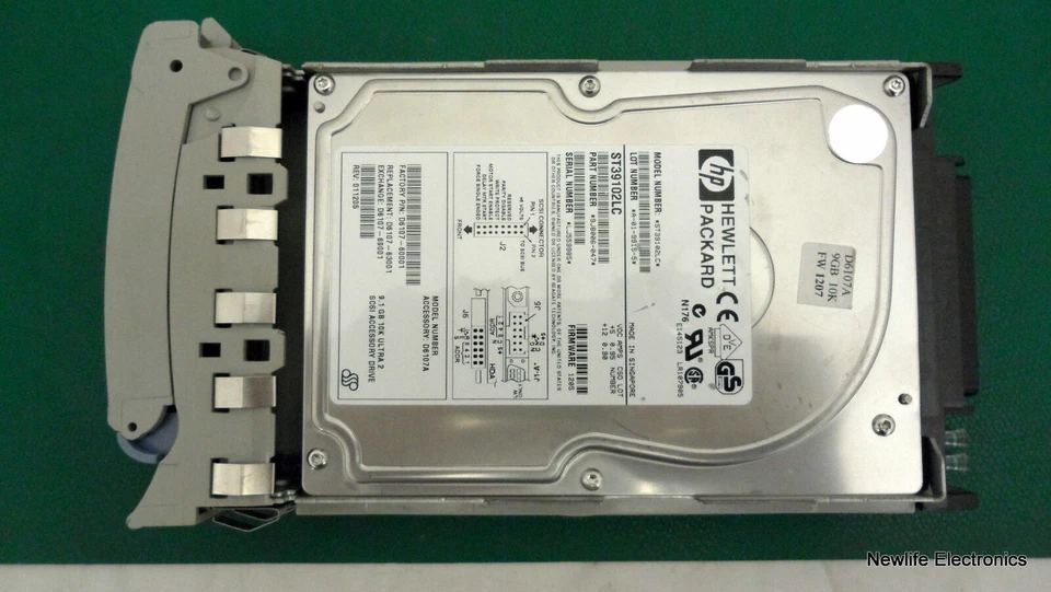 HP D6107-69001 9GB 10,000 RPM 3.5 in. Ultra2 SCSI HDD ST39102LC D6107-60001 - Image 3 of 4