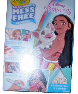 Crayola DIsney Princess Color Wonder Coloring Book Pages & Markers Kids New!LQQK