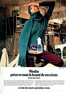 Werbung Advertising 0722 1970 Woolite bewahrt Schönheit Strick Korrigan