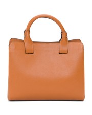 Vittoria Napoli Terracotta Leather Two Handle Tote Purse Made In Italy