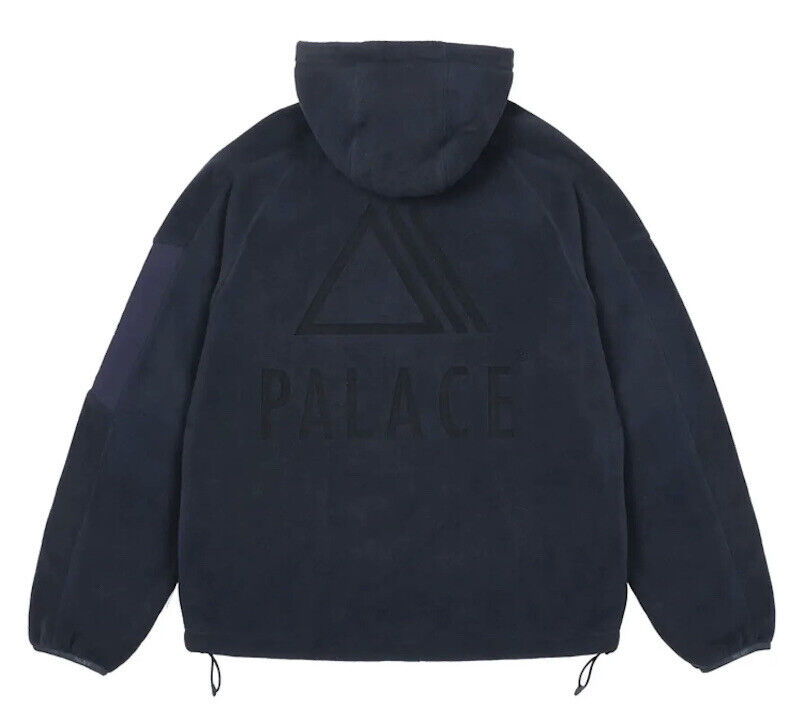 Palace Polartec Venter Hood Jacket Navy Blue Men's Sz Large Palace Polartec Venter Hood Jacket Navy Blue Men's Sz Large
