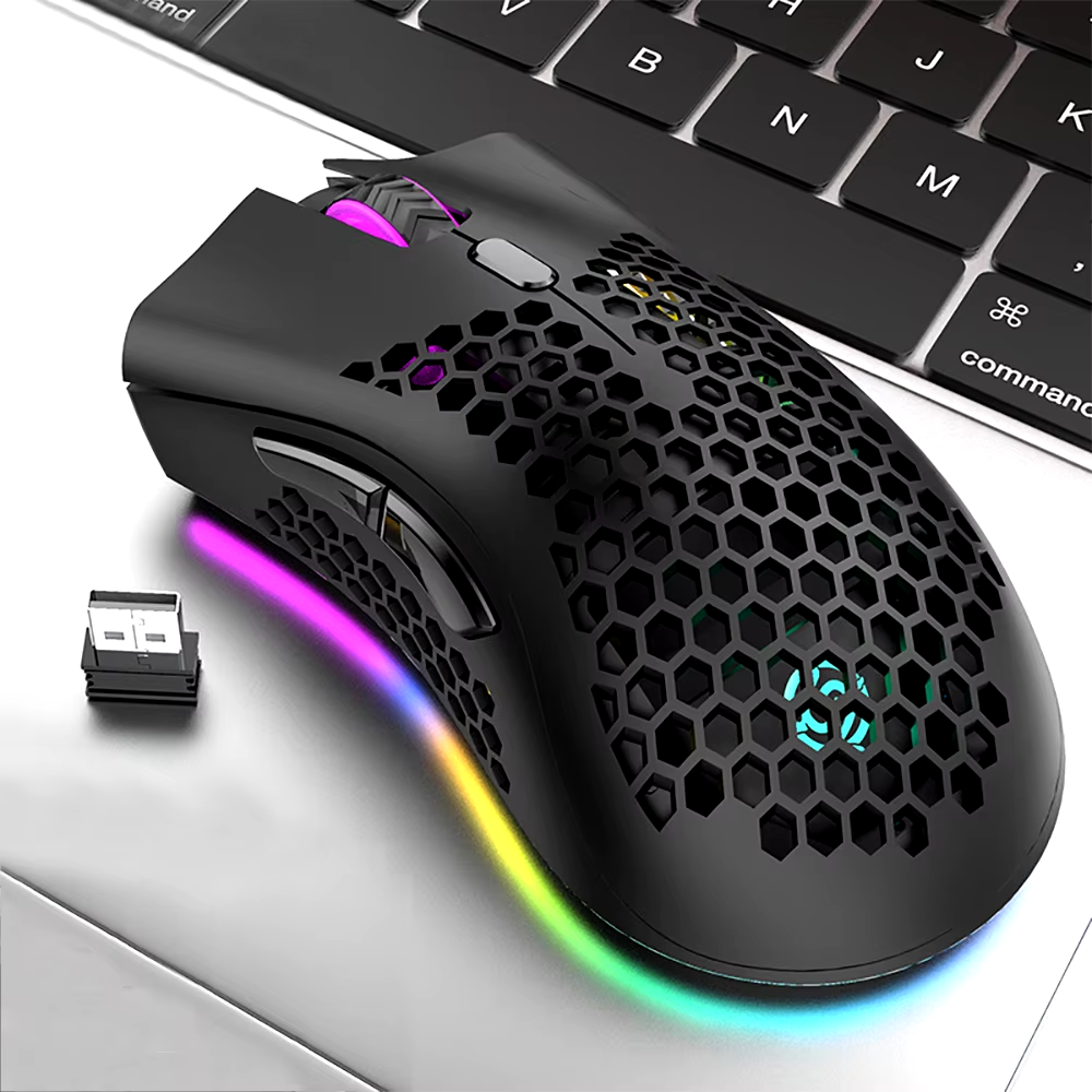 Wireless Rechargeable Luminous Mouse for Laptop Desktop Universal Lightweight Design-image
