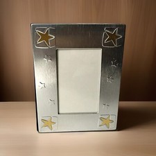 New BURNES of BOSTON Photo Album 30 Photo Pages 4"X6" Metal Silver