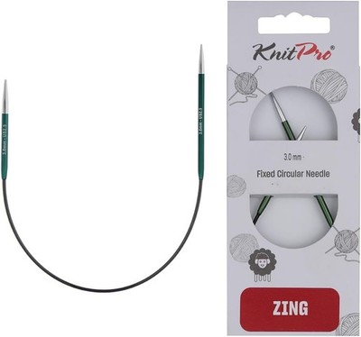KnitPro Zing Asymmetrische Rundnadeln 10'' (25cm) | 3mm