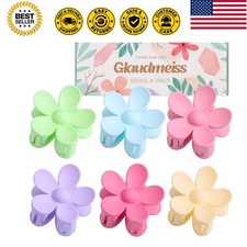 6PCS Flower Hair Clips, Matte Claw Clips for Women Girls, 3.15 Inches Long, S...