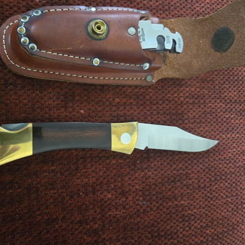 CASE XX 1987 6 Dot XX CHANGER Lockback Knife all blades, sheath, box, manual - Picture 8 of 15