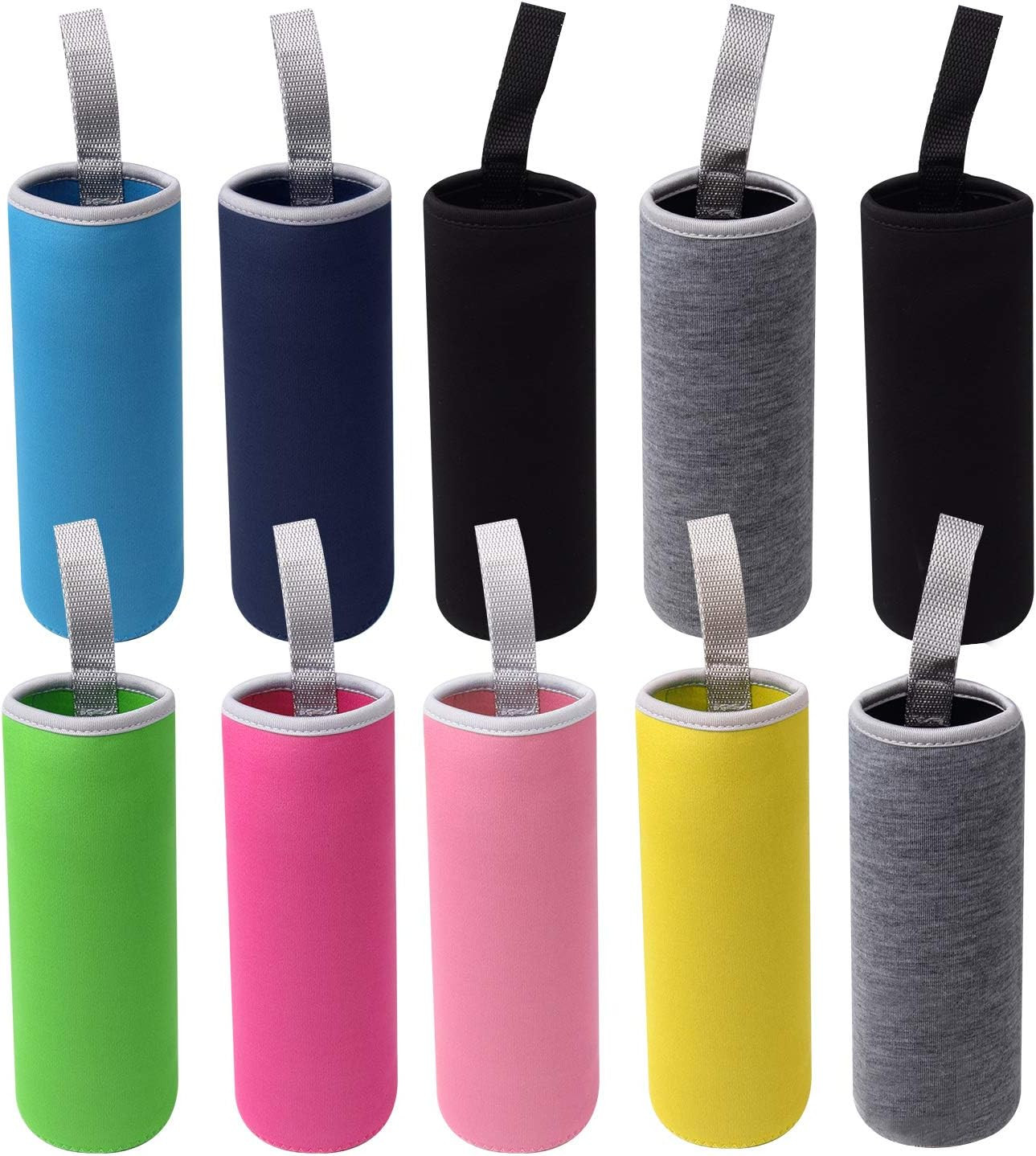 10 Pack Neoprene Water Bottle Sleeve - 12 oz to 18 oz Insula