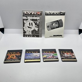 Atari Lynx Portable Handheld Console Bundle w/ Games, Manuals, Accessories