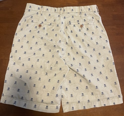 IZOD Salzwasser Shorts Herren 32” W 9,5” Schrittlänge Stretch entspannt Totenkopf Golf Chino - Bild 2 von 4