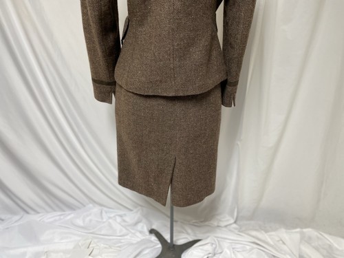 NEW Kasper Skirt Suit Size 10 Fits Like 8 Two Piece Set Herringbone Wool VINT - Picture 9 of 24