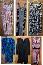 Plus Size Lot of 6 Dresses SIZE 1X Draper James Maurices Chaps CroftBarrow +more