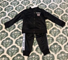 New Lionel Messi Unisex Zipper Sweatshirt  Sweatpants Set Size 18 Mos Soccer