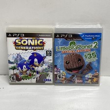 Sonic Generations LittleBigPlanet 2 Special Edition 2 PS3 Game Lot CIB Sealed