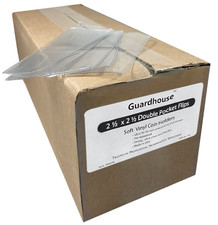 1000 Pack Guardhouse 2.5" x 2.5" Soft Vinyl Double Pocket Coin Flips