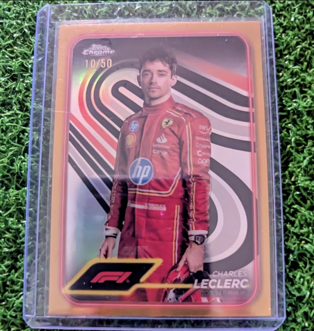 2024 Topps Chrome F1 Charles Leclerc Gold Refractor/50 #3 Scuderia Ferrari