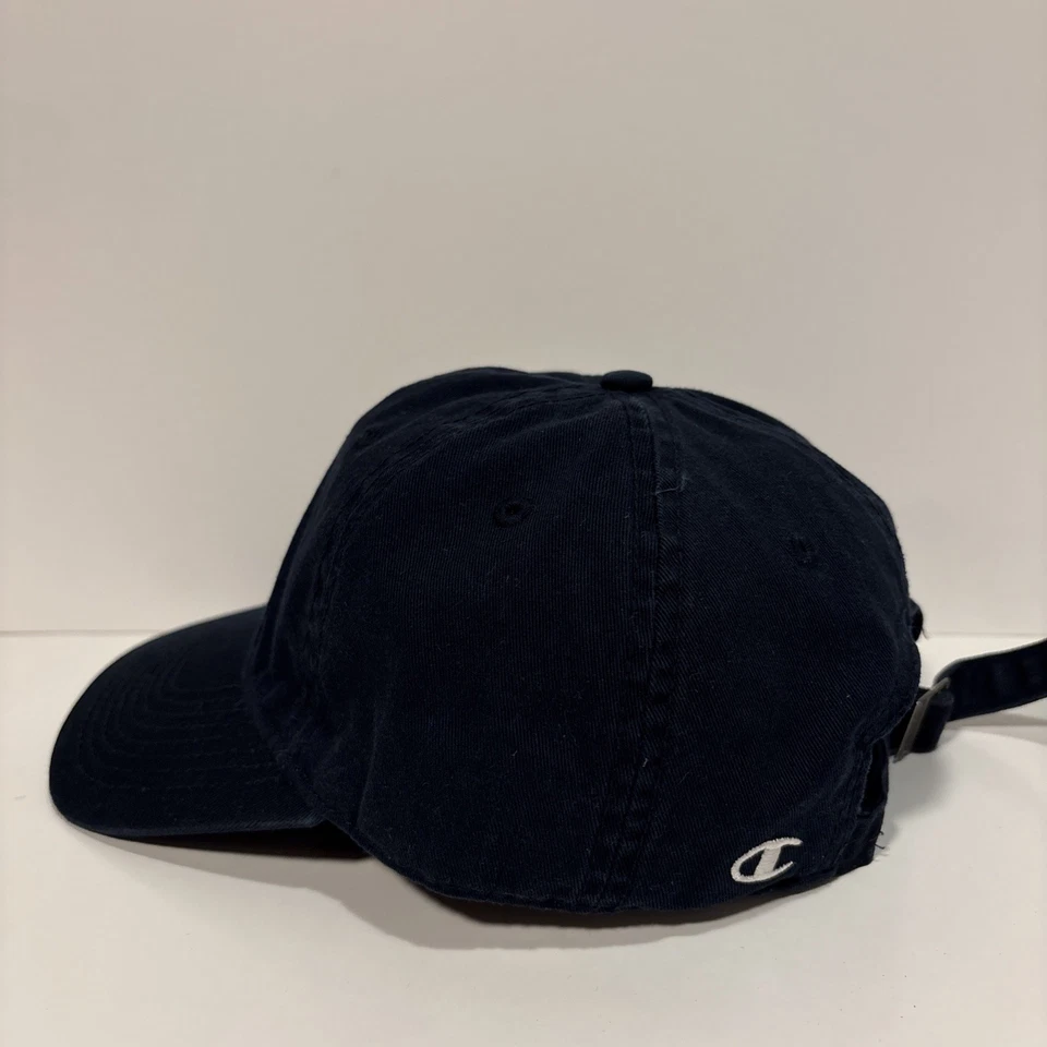 Sombrero ajustable vintage Champion todo azul marino Foto 3 de 4
