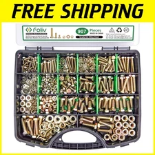 Durable 907pcs Alloy Steel Bolt Set - M4, M5, M6, M8 with Eco-Friendly Packaging