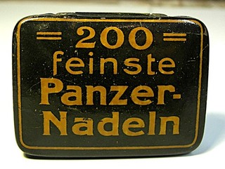 Rare Ad Gramophone Needles Tin Box PANZER 1930 Phonograph Pick Up Nadeldose #18