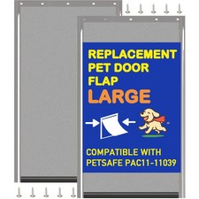 2 Pack Large Dog Door Replacement Flaps with Screws, Compatible with Petsafe ...
