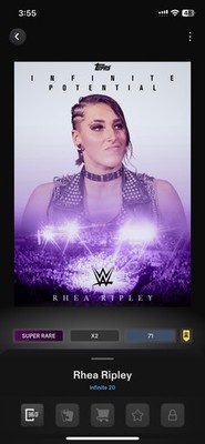 Topps Slam WWE *Digital* 2020 Infinite Potential Purple AWARD - Rhea Ripley 71cc