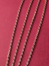 14k Rose Gold 2 mm Round Open Link Cable Chain Necklace 4.1 gram